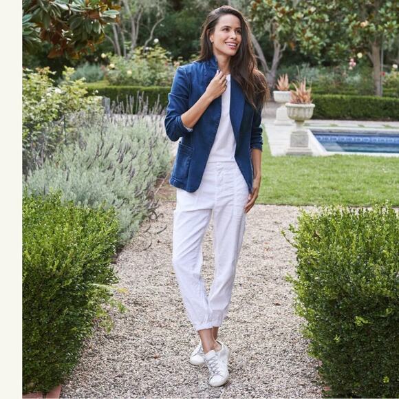 Frank & Eileen Dublin 1977 Wash Blue Italian Performance Denim Blazer Size XS - Picture 7 of 15